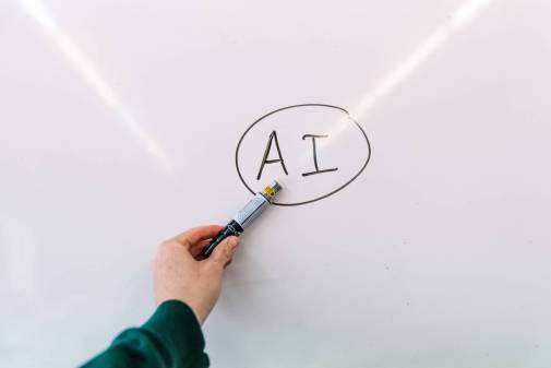 AI written on whiteboard